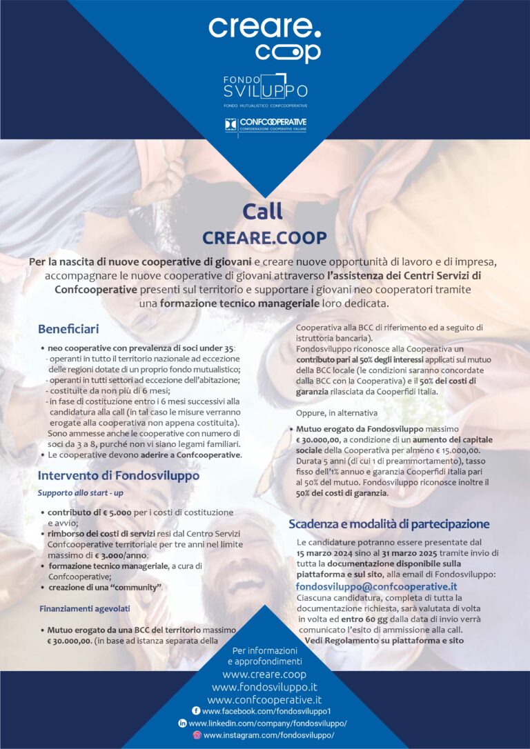 Call “Creare.coop”